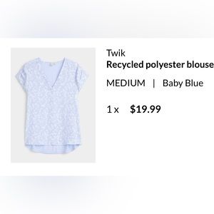 Twik (Simons) recycled polyester blouse.